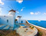 Mykonos Windmühlen - Der Saisonstart für den Urlaub in Griechenland wird auf den 1. Mai 2020 verschoben.