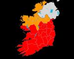 Sturm Emma Irland Warnstufe (Met Eireann) - Der irische Wetterdienst hat die Warnstufe Rot für das ganze Land ausgelöst. Grafik: Met Éireann