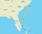 Tropensturm 3 Atlantik 2019 - Der dritte Tropensturm der atlantischen Hurrikansaison bewegt sich östlich der USA. © Wunderground