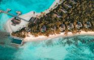 Hotel, Steg, Meer, Strand Malediven