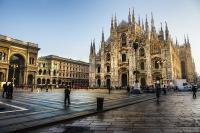 Der Flughafen Mailand-Linate schließt 2019 für drei Monate. Historische Altstadt in Mailand.