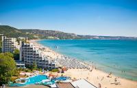 Wizz Air fliegt im Sommer 2019 von Köln nach Varna am bulgarischen Goldstrand. Bulgarien: Goldstrand