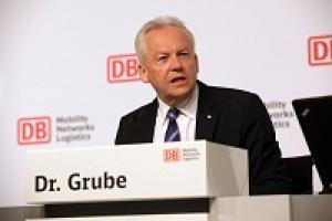 DB-Chef Grube bei der Vorstellung der Jahresbilanz. Die Bahn verbuchte 2011 ein Milliarden-Plus. Foto: DB AG.
