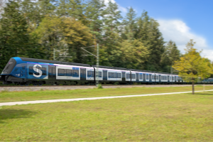 Neue S-Bahn in München mit blau-weißem Design