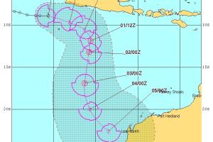 Zyklon Dahlia JTWC