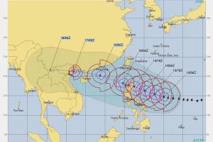 Supertaifun Mangkhut. Grafik: JTWC
