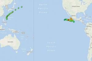 Tropenstürme Bud und Maliksi im Pazifik. Grafik: Wundermap