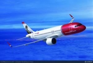 Online über den Wolken: Norwegian bietet künftig gratis WLAN auf Langstreckenflügen an. © Airbus S.A.S. 2012 Norwegian Airlines Airbus