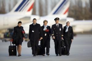 Piloten und Crews, aber auch Bodenpersonal von Air France streiken am 3. April 2018, weshalb es zu Verspätungen und Flugausfällen kommen kann. © Air France Air France Crew