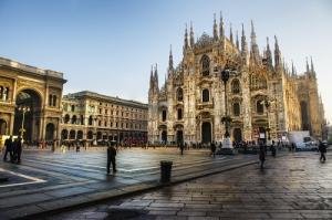 Historische Altstadt in Mailand.