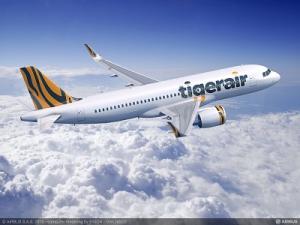 Jets in den Farben von Tigerair gehören schon bald der Vergangenheit an. Ab 25.7.2017 geht die Airline in der Schwestergesellschaft Scoot auf. © AirbusAirbus S.A.S. 2013 Tiger Air Airbus A320neo