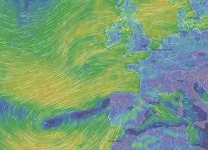 Sturmtief Emma sorgt für Böen, Schnee und Flugausfälle in Europa. Grafik: Ventusky Sturmtief Emma (Ventusky)