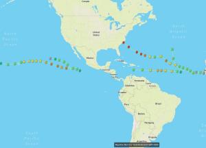 Mit Florence, Isaac und Olivia bewegen sich aktuell mehrere starke Hurrikans. © Weather Underground Hurrikans September