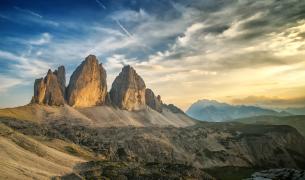 Berge im Sonnenuntergang