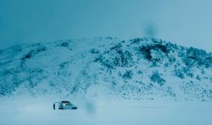 Camper im Winter