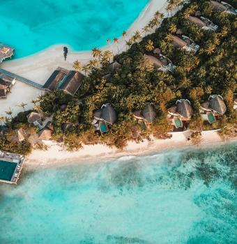 Hotel, Steg, Meer, Strand Malediven