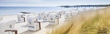 Ostseestrand Strandkörbe