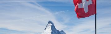 Schweiz Flagge Matterhorn