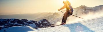Skifahrer auf der Piste