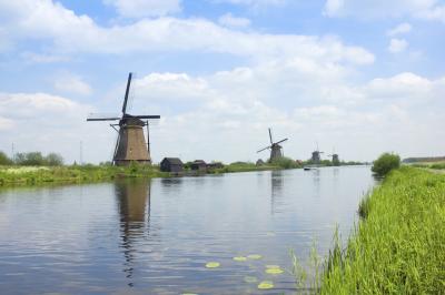 Fluss, Windmühle Niederlande