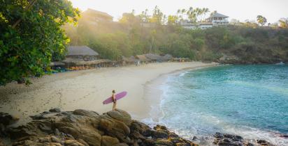 Surfer am Strand