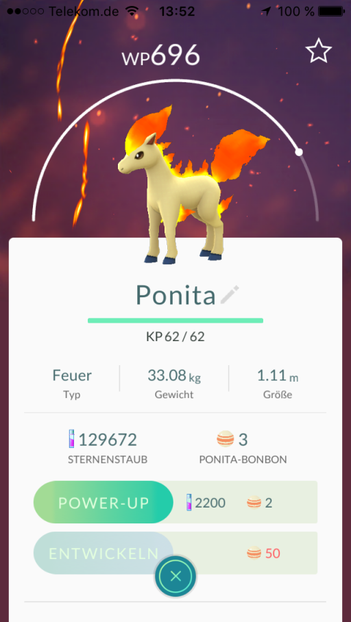 Seltenes Pokémon Ponita