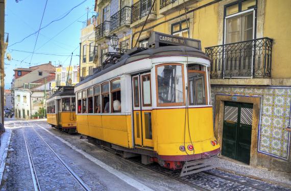 Straßenbahn in Lissabon - Lissabon Straßenbahn in Lissabon - Lissabon