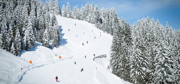 Berge, Schnee, Skipiste Kitzbühel