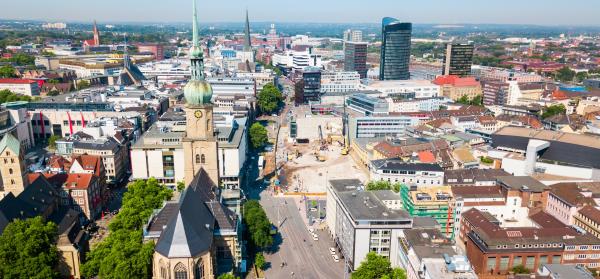 Luftbild, Stadt, Stadtzentrum, Stadtbild, Cityscape, Skyline Dortmund