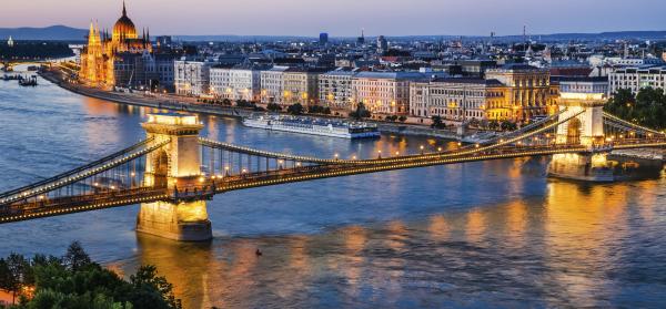 Kettenbrücke am Abend - Budapest