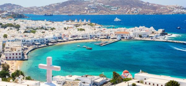 Strand, Berge Mykonos