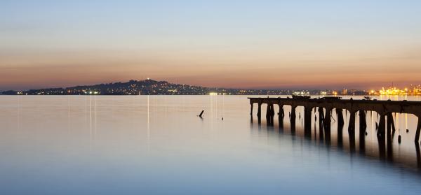 Meer, Stadt, Bucht, Steg Montevideo