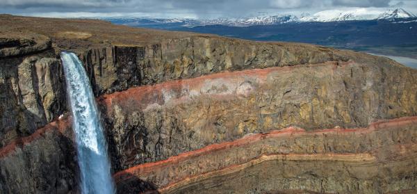 Wasserfall, Berg, Schnee Egilsstaðir