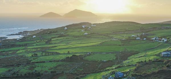 Meer, Landschaft, Häuser Kerry