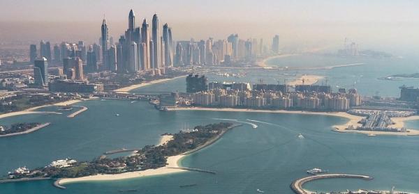 Strand, Skyline, Inseln Dubai