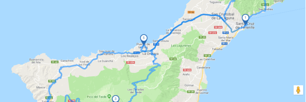 Map Rundreise Teneriffa I
