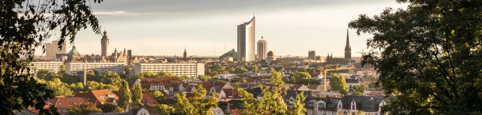 Stadtpanorama mit Hochhäusern