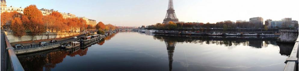 Seine und Eiffelturm - Blick auf Seine und Eiffelturm Seine und Eiffelturm - Blick auf Seine und Eiffelturm