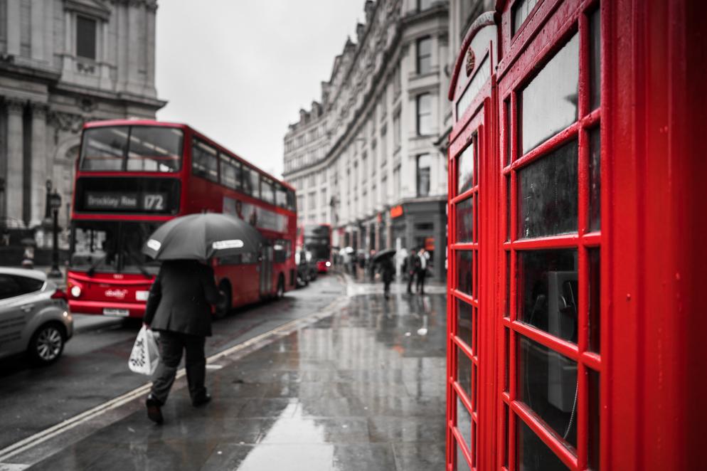 Großbritannien: London - Regen