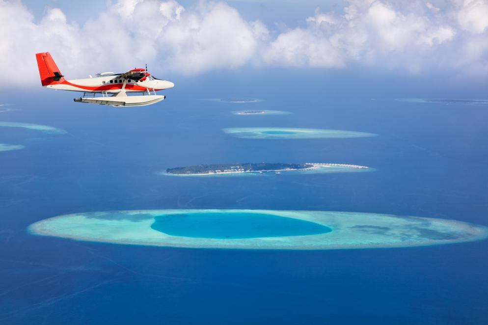 Malediven: Wasserflugzeug