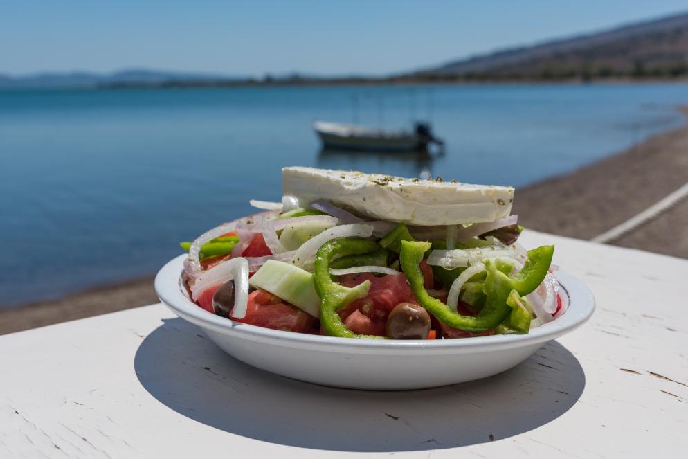Käse+Salat+Meer+Boot