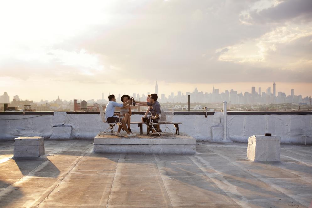 Skyline, Freunde, Menschen, Bier New York