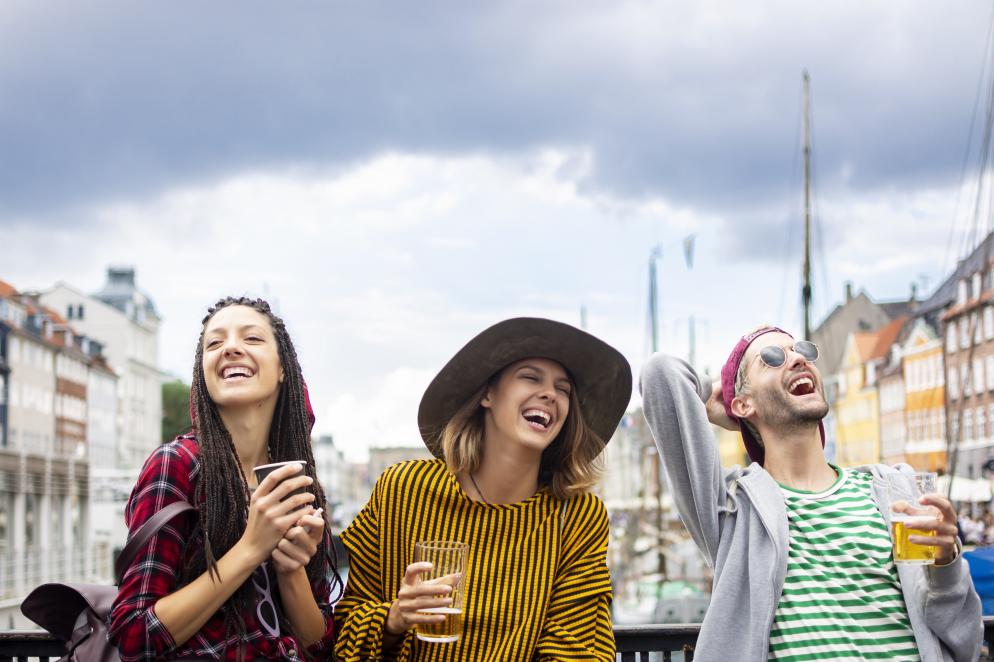 Freunde, Bier, Menschen, Lachen Kopenhagen